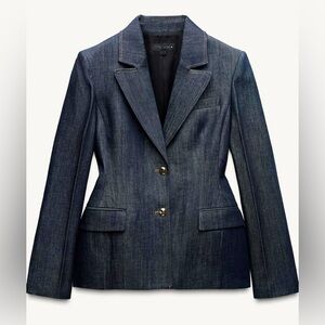 Zara Denim Blazer ZW collection, NWT, M